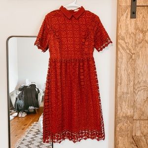 Lace midi dress